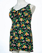 Купальники раздельные Sisianna 318001 пальмы платье (66-74) Купальник - черный-зеленый