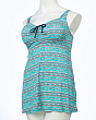 Купальники раздельные Sisianna 318001 узор платье (66-74) Купальник - бирюза-розовый