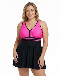 377 F Купальник раздельный платье (52-60)