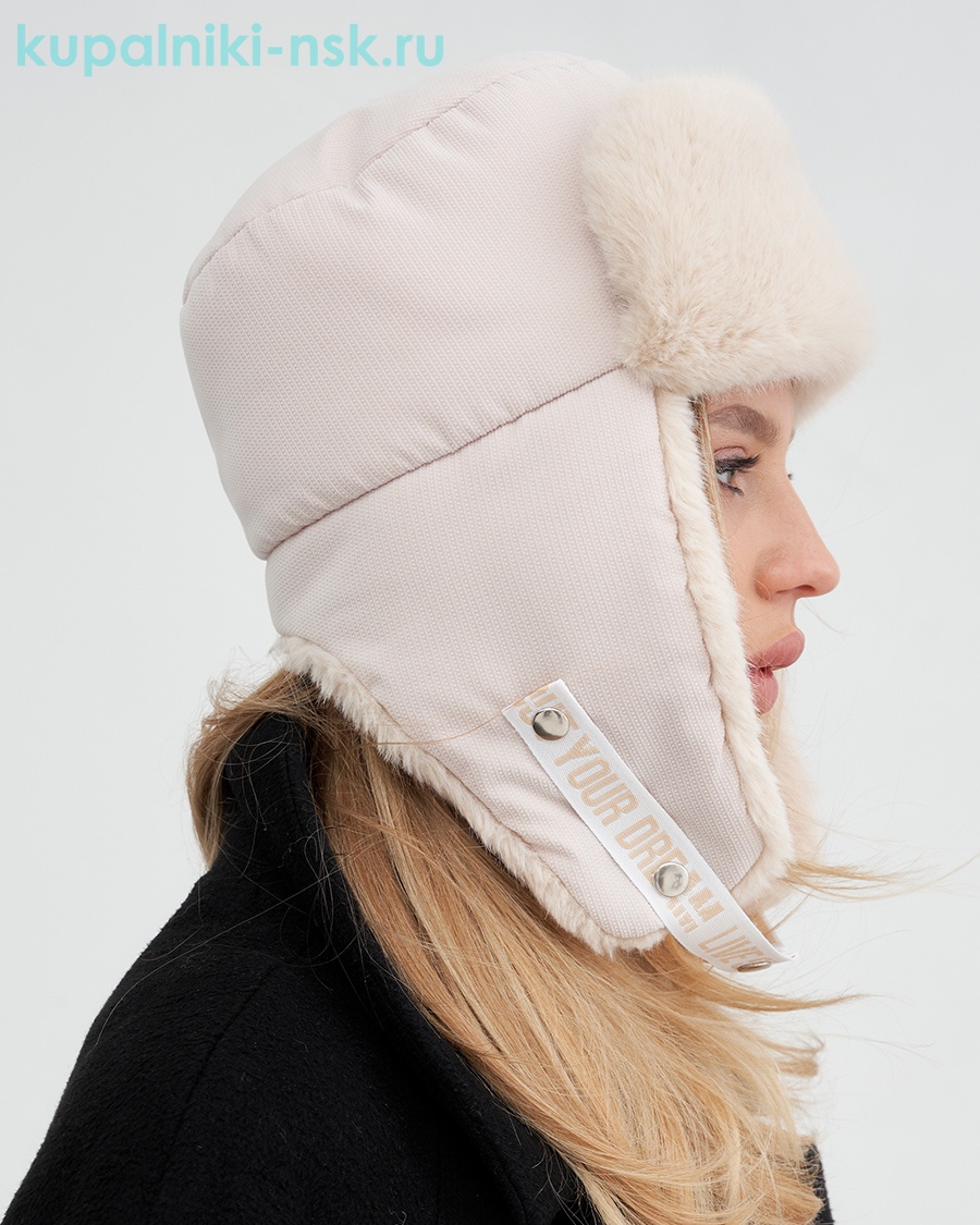 Тиффани плащевка рубчик Ушанка женская (56-58)