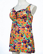 Купальники раздельные Sisianna 318001 абстракция платье (66-74) Купальник - бл.оранжевый
