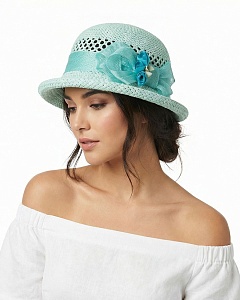 Элен 2-бант Елочка-Сетка Шляпа женская