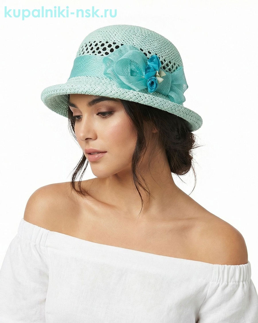 Элен 2-бант Елочка-Сетка Шляпа женская