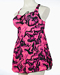 Купальники раздельные Z. Five 06155 F платье (44-52) Купальник - черный-яр.розовый