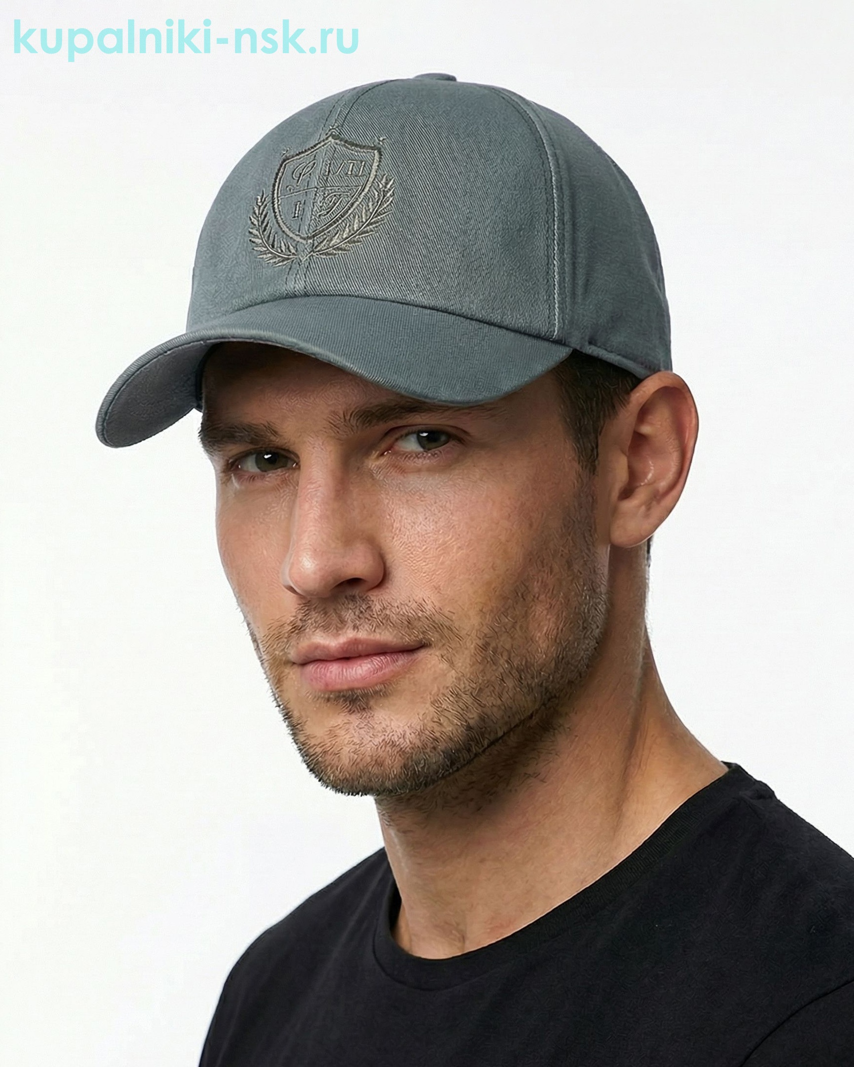 077-36 V Герб Бейсболка мужская хлопок (56-62)