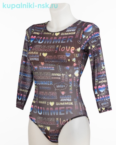 1013 M Купальник сплошной для девочки пропускающий загар (104-140) - Купальники-НСК. Купальники и плавки оптом и в розницу.