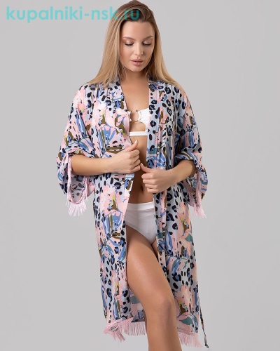 Эллера вискоза Магнолия Платье-халат (42-48) - Купальники-НСК. Купальники и плавки оптом и в розницу.