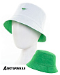 Головные уборы Levelpro Лика LevelPro шеврон cotton Панама - джинс белый-хлопок яр.зеленый