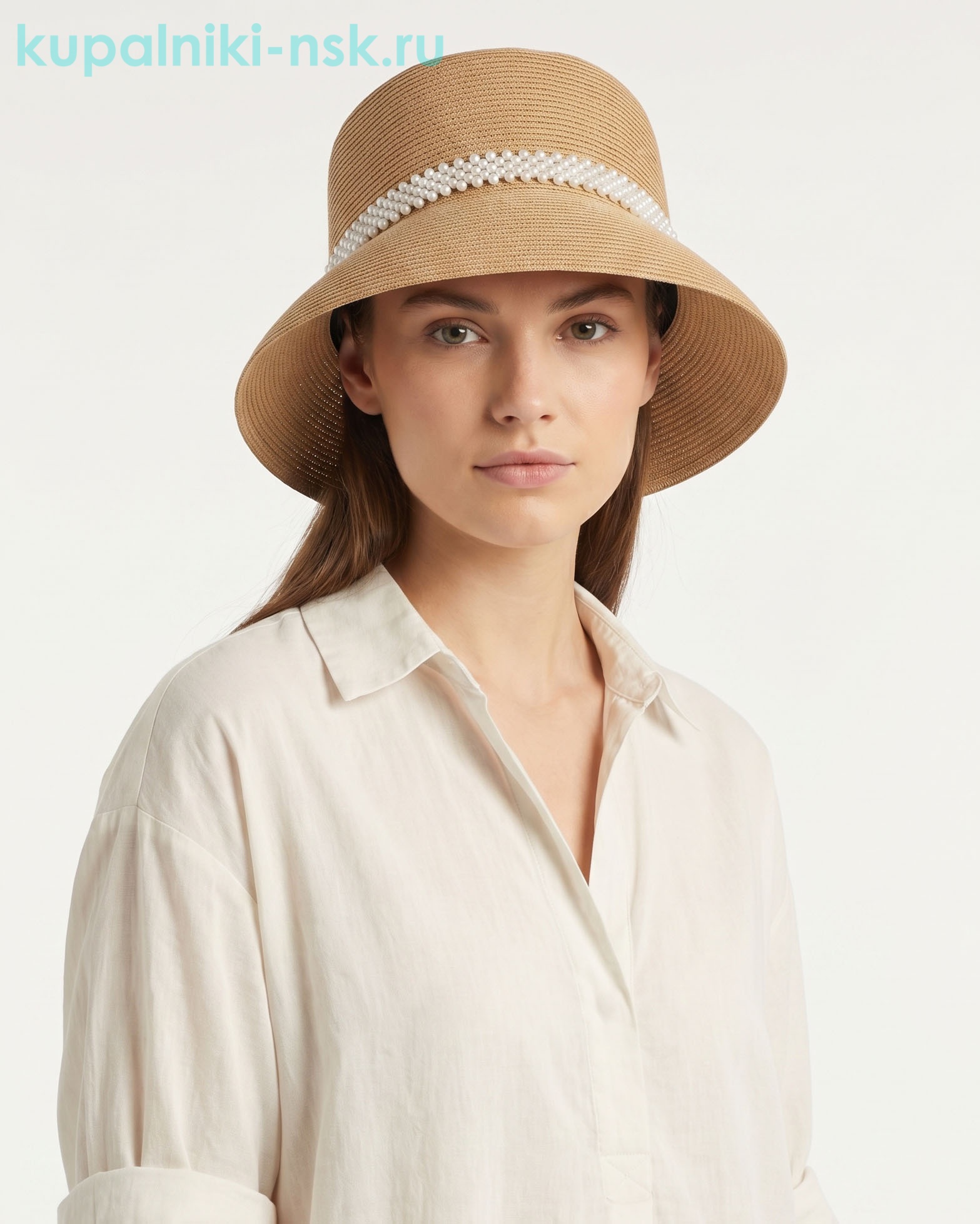 Ш54 жемчуг Шляпа женская (56-58)