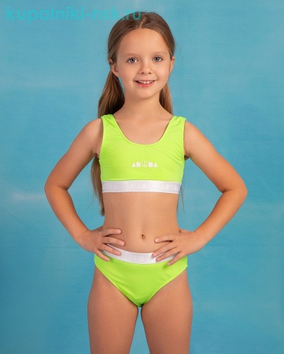 1066 Купальник раздельный для девочки (3-12 лет) - Купальники-НСК. Купальники и плавки оптом и в розницу.