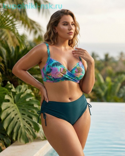 3832-6 Купальник раздельный (48-58) - Купальники-НСК. Купальники и плавки оптом и в розницу.