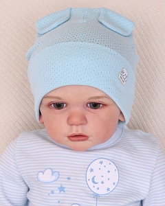 07-45-NT Шапка с ушками для мальчика (44-46)