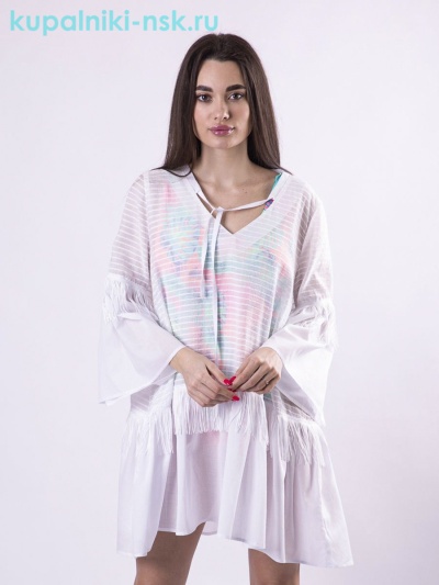 Джессика малибу вискоза полоска (M/L) Туника - Купальники-НСК. Купальники и плавки оптом и в розницу.
