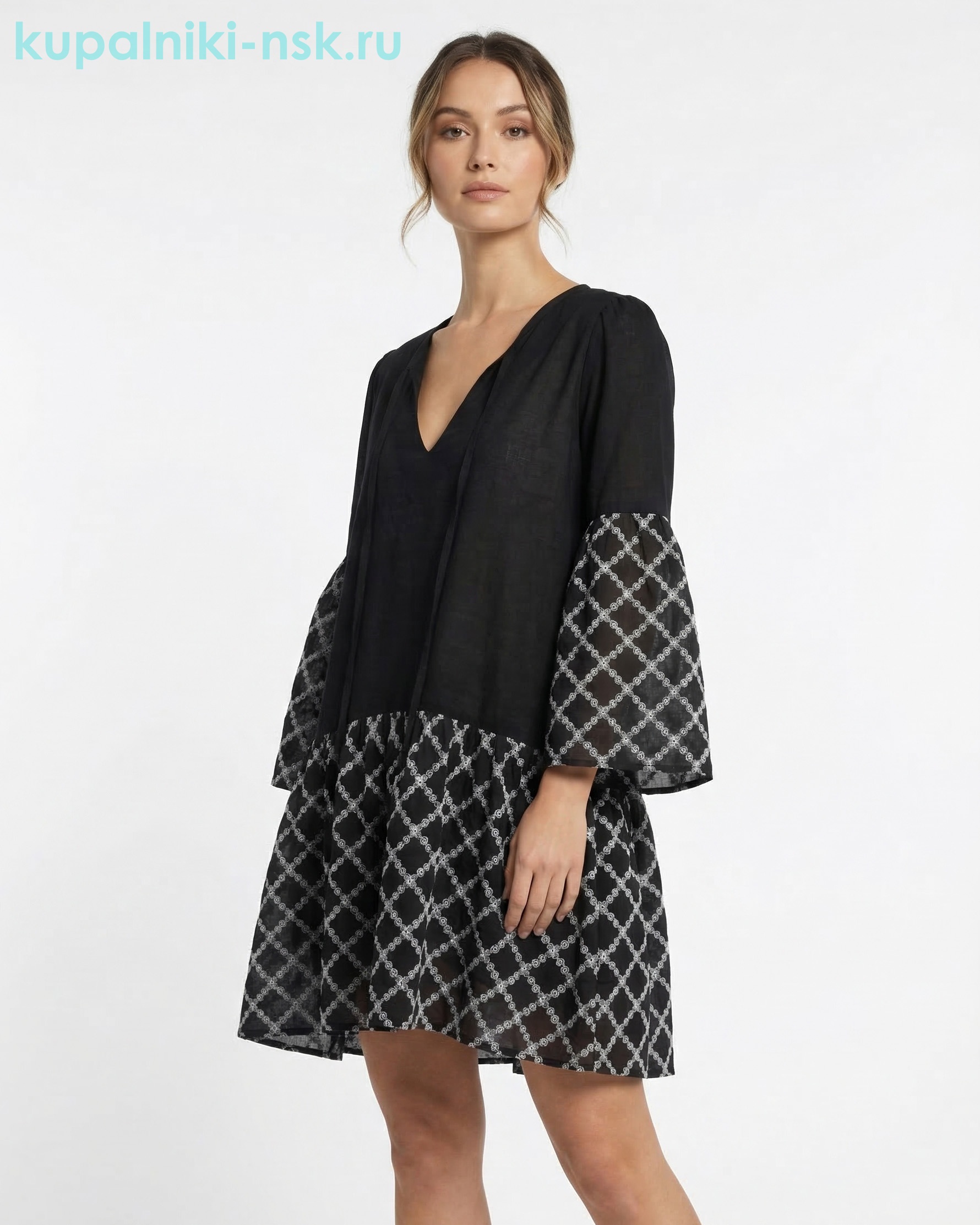 Джессика орнамент №2 Ромб батист Туника (46-50)