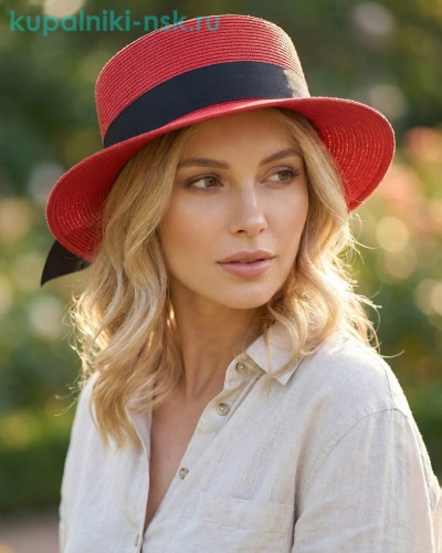 Ш58 Канотье Шляпа женская (56-58) - Купальники-НСК. Купальники и плавки оптом и в розницу.