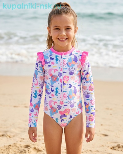 863 BH Купальник сплошной для девочки (98-128) - Купальники-НСК. Купальники и плавки оптом и в розницу.