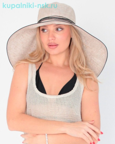 Лира супермакси Шляпа лён (56-57) - Купальники-НСК. Купальники и плавки оптом и в розницу.