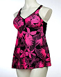 Купальники раздельные SameGame 103 W платье (48-56) Купальник - черный-яр.розовый